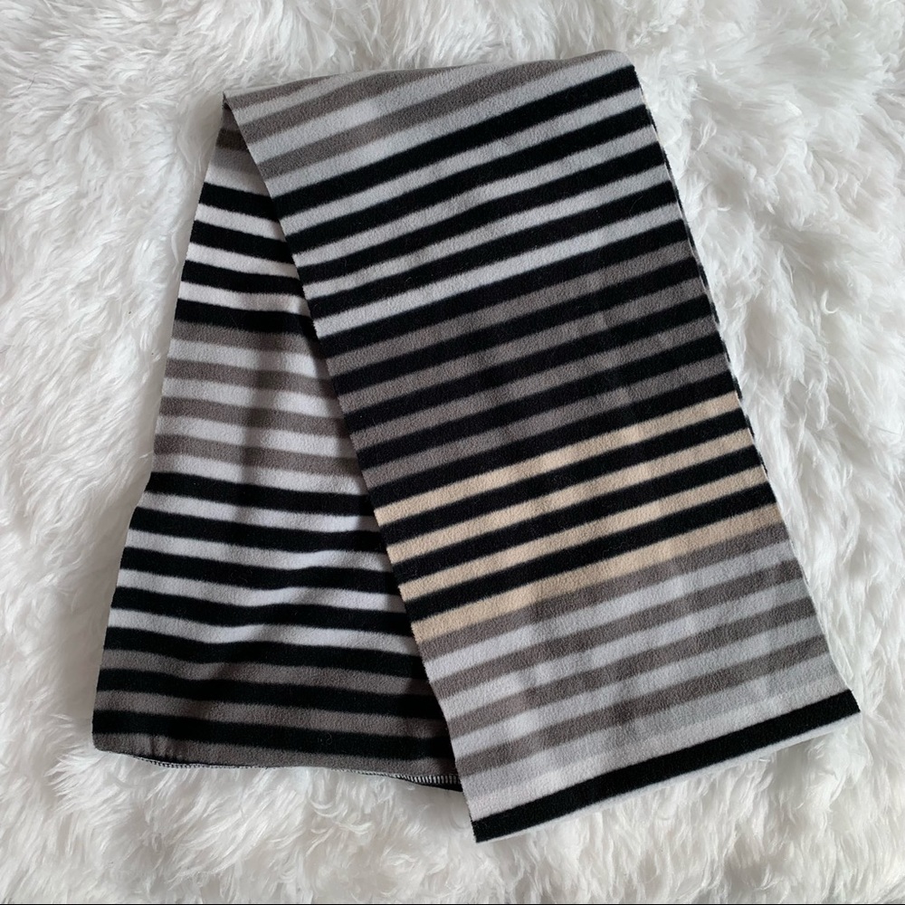Polar Fleece Striped Infinity Scarf